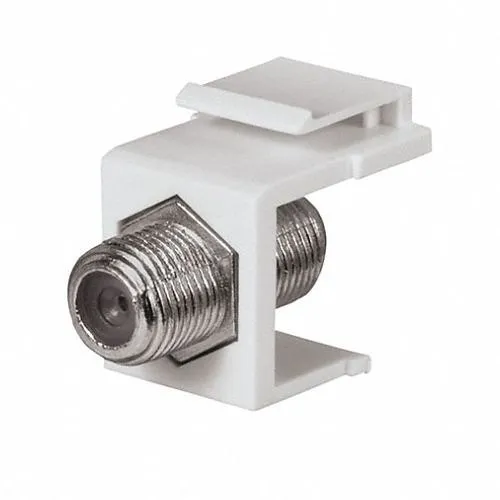 DataComm 20-3102-UWH-10 Keystone Jack with (1) GHz F-Connector, 10-Pack, Ultra White