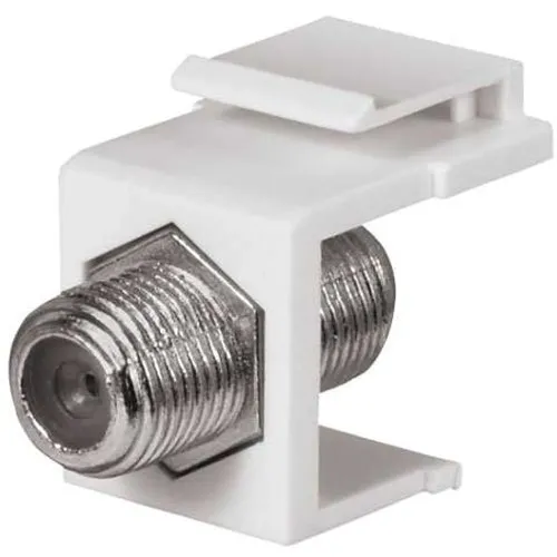 DataComm 20-3102-WH-10 DataComm 20-3102-WH Keystone Jack with GHZ F-Connector, UL, White