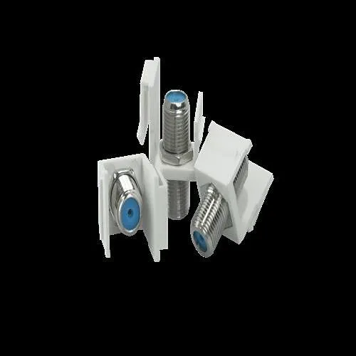 DataComm 20-3302-WH Keystone Jack with 3.0 GHZ F-Connector, UL, White