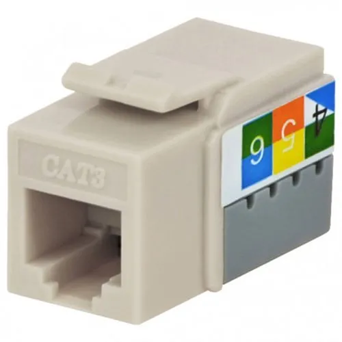 DataComm 20-3423-LA Keystone CAT3 Jack, Lite Almond