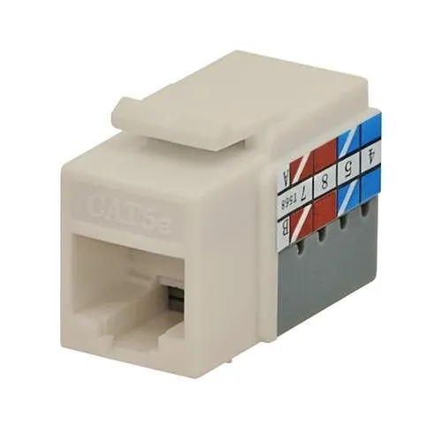 DataComm 20-3425-LA-10 Keystone CAT5e Jack, 10-Pack, Lite Almond