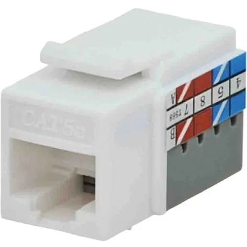 DataComm 20-3425-WH-10 Keystone CAT5e Jack, 10-Pack, White