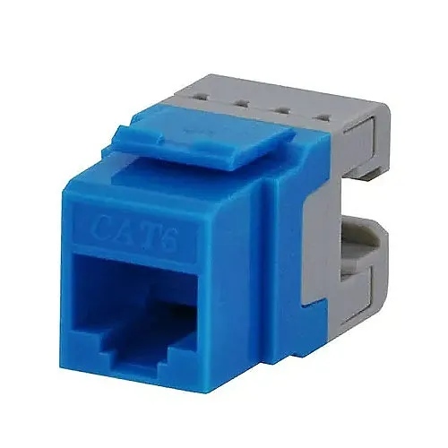 DataComm 20-3426-BL-10 Keystone CAT6 Jack, 10-Pack, Blue