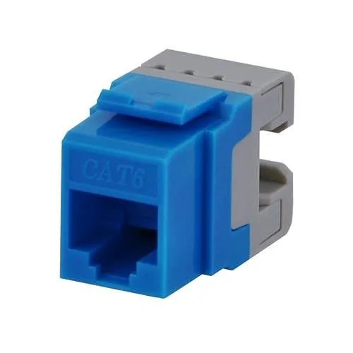 DataComm 20-3426-BL-25 Keystone CAT6 Jack, 25-Pack, Blue