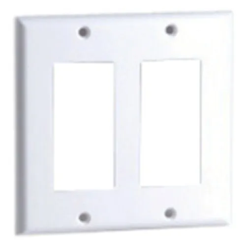 DataComm 20-5122 Decor Wall Plate, 2-Gang, White