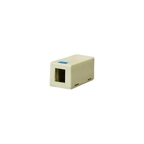 DataComm 20-5311 Keystone Jack, 1-Port Surface for Keystone Modules, Ivory