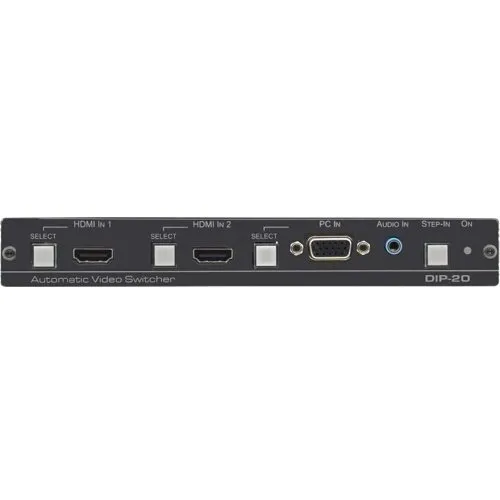 Kramer 20-80356090 DIP-20 4K60 4:2:0 HDMI and VGA Auto Switcher/Transmitter over Extended-Reach PoE over HDBaseT with Maestro Room Automation