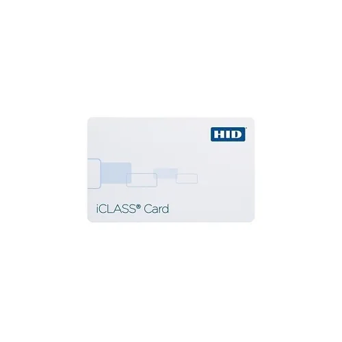 HID 2000CGGSN iClass 2K Printable Smart Card, Non-Programmed, Glossy Front and Back, No Numbers, No Slot, White