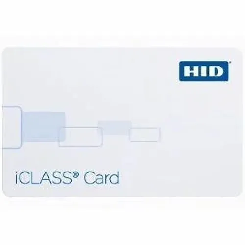 HID 2000HPGGNN iClass 2K Printable Smart Card, Programmed, Glossy Front and Back, No Numbers, No Slot, White