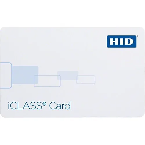 HID 2000PGGNN iCLASS 200x 2K/2 Printable Smart Card, Programmed, Glossy Front and Back, No Numbers, No Slot, White