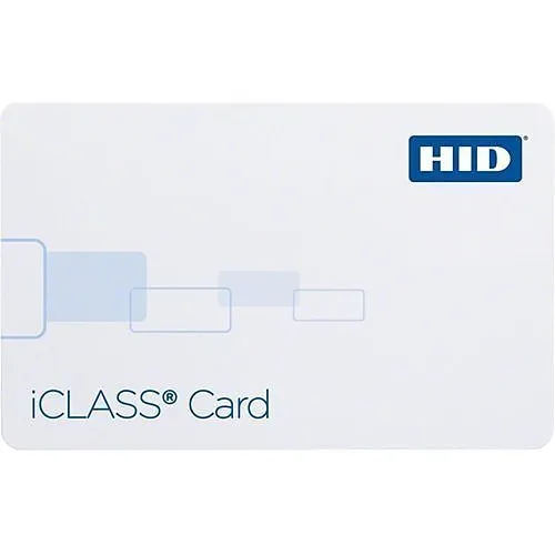 HID 2001PG1MN iCLASS 200x 16K/2 Printable Smart Card with Magnetic Stripe, Programmed, Glossy Front and Back, Matching Numbers, No Slot, White