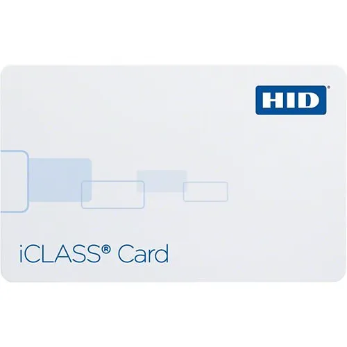 HID 2003HPGGMN iCLASS 200x 32K Printable Smart Card, SIO, Programmed, Glossy Front and Back, Matching Numbers, No Slot, White