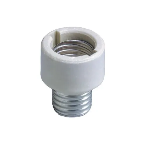 Leviton 2005 Medium-Medium Base One-Piece Glazed Porcelain Lampholder Adapter 1 Â¼â€³ White