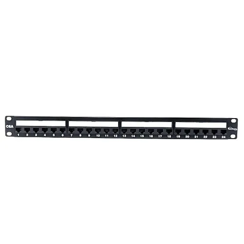 Dynacom 2012-24C6A CAT6A 24-Port Patch Panel, 1RU