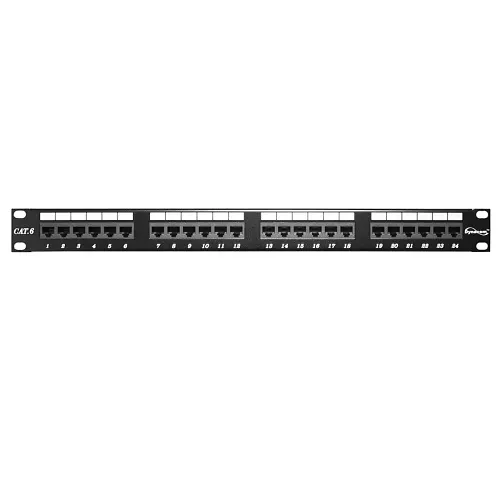 Dynacom 2013-24C6E Fiber Optic Patch Panel, CAT6 Data Patch Panel, 24-Port