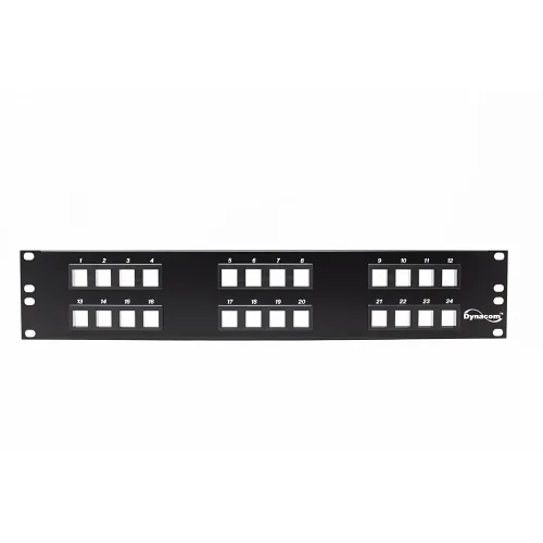 Dynacom 2013-24MJP 24-Port 2U Blank Keystone Patch Panel