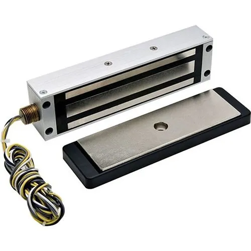 DynaLock 2013-DYN-GLB2 2013 Series 1200 lb Electromagnetic Gate Lock with Dynastat Force Sensor, Sliding Gate Lock Bracket, Satin Aluminum