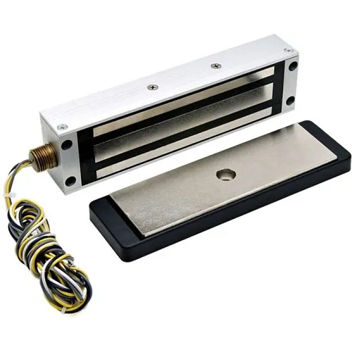 DynaLock 2013-GBL 2013 Series 1200 lb Electromagnetic Gate Lock, Swinging Gate Lock Bracket, Satin Aluminum