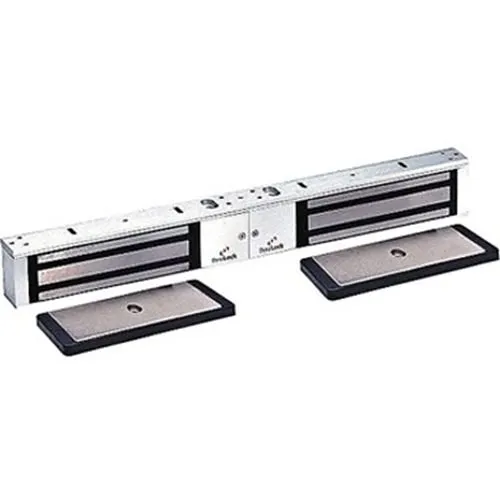 DynaLock 2022-392 2000 Series 1200 lb Double Electromagnetic Lock Outswing, Locknetics 392 Exact Retro-fit, Satin Aluminum