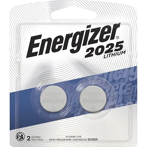 Energizer 2025 Lithium Coin Battery, 2-Pack