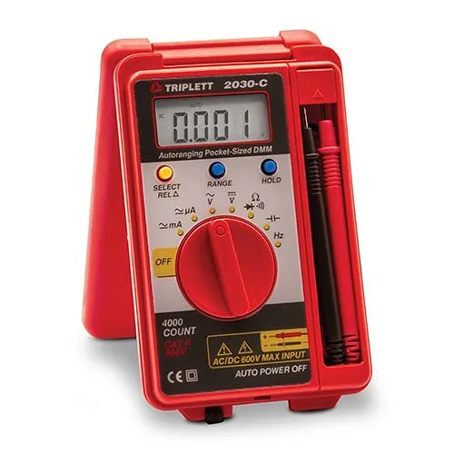 Triplett 2030-C 3-1/4 Digit 4000 Count 37 ranges Pocket Digital Multimeter