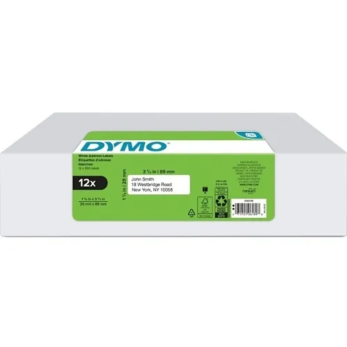 DYMO 2050768 Label Maker, DYLW-1/8 X 3-1/2 WHTADR 350C