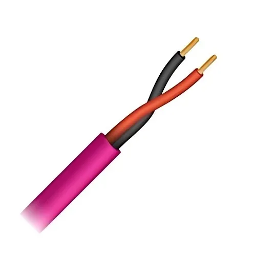 Paige 205200350 18AWG 2-Conductor Stranded Shielded Sound and Security Multiconductor Cable, Plenum Rated, CMP, FPLP, 1000' Box, Pink