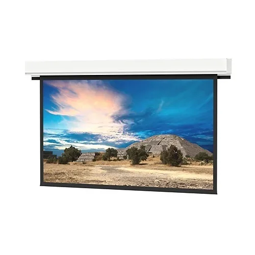 Da-Lite 20843 Advantage Electric Projection Screen, Ceiling Recessed with Plenum-Rated Case and Trim, 16:10 Wide, 120V, Automatic Closure Door, TAA Compliant, 123" Screen, Matte White Non Tensioned