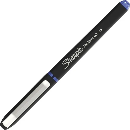Sharpie 2093199 Rollerball Pen, Needle Point, 0.5mm, Blue, 12-Pack