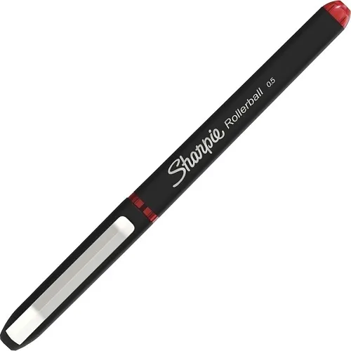 Sharpie 2093226 Rollerball Pen, Needle Point, 0.5mm, Red, 12-Pack