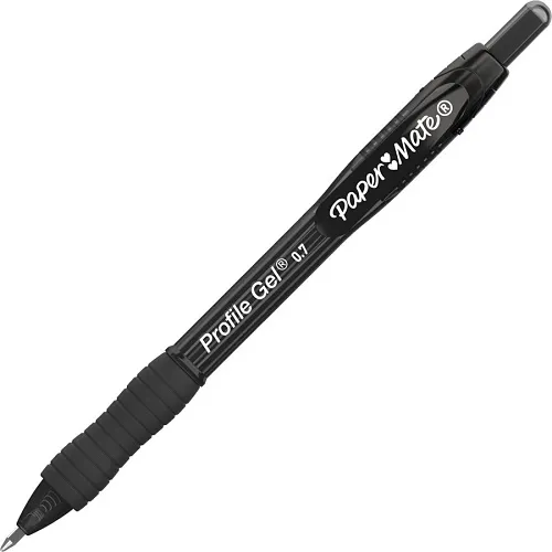 Paper Mate 2095476 Profile Retractable Gel Pens, Medium Point, 0.7mm, Black, 36-Pack