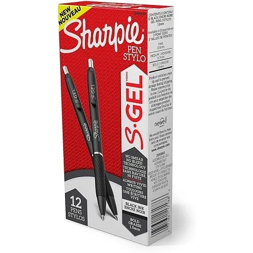 Sharpie 2096159 S-Gel, Medium Point, 07.mm, Black, 12-Pack