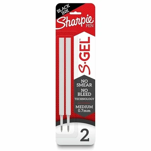 Sharpie 2096168 S-Gel, Medium Point Refills, 0.7mm, 2-Pack