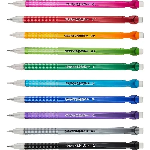 Paper Mate 2096304 Write Bros Strong Mechanical Pencils, 0.9mm, HB #2 lead, Assorted Colors, 12-Pack