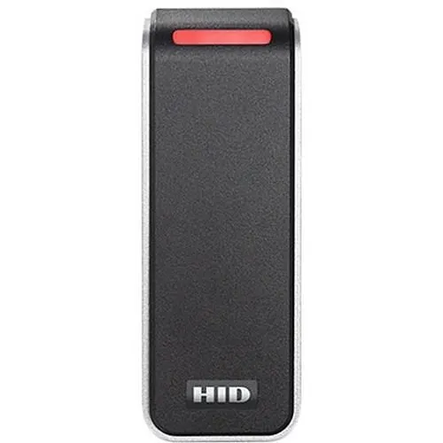 HID 20NKS-00-0002BR Signo 20 Mullion Pigtail Reader, Standard Profile, OSDP, V2, 32-Bit EM, LED and Flashing Off, Black with Silver Trim