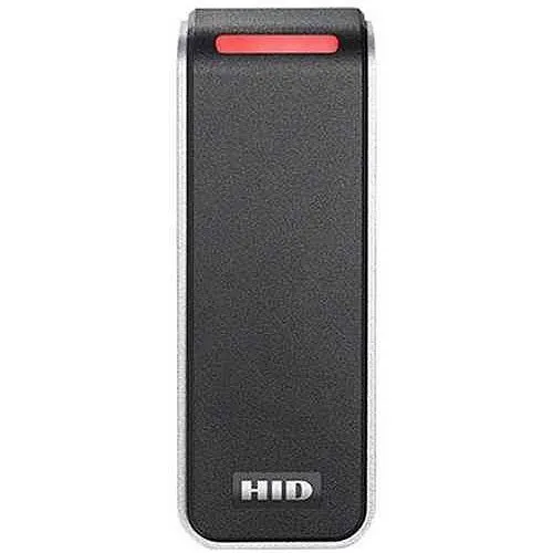 HID 20NKS-T1-000000 Signo 20 Mullion Pigtail Reader with Seos Profile, Black with Silver Trim