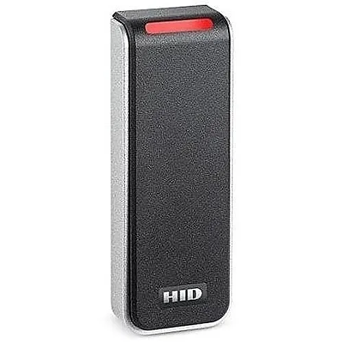 HID 20NKS-T2-0067Q7 Signo 20 Narrow Pigtail Reader, Priority Smart Profile, Black with Silver Trim