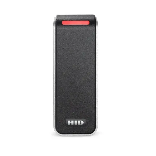 HID 20TKS-00-000036 Signo 20 Mullion Reader, Standard Profile, 32-Bit Wiegand, Black with Silver Trim