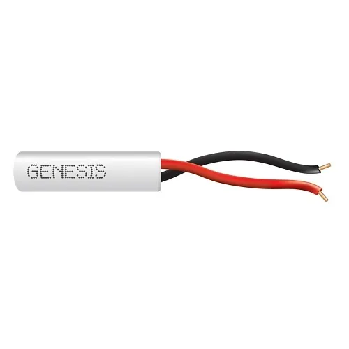 Genesis 21011101 22/2 Solid Unshielded Cable, Riser, CMR, FT4, 1000' (304.8 m) Pull Box, White