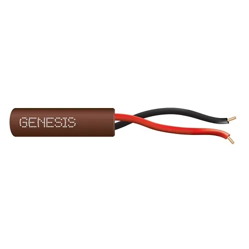 Genesis 21015807 22/2 Solid Unshielded Cable, Riser, CMR, FT4, 250' (76.2 m) Speed Bag, Brown