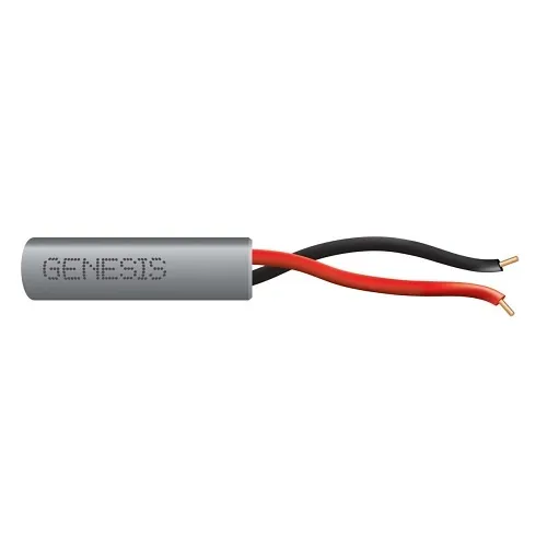 Genesis 21015809 22/2 Solid Unshielded Cable, Riser, CMR, FT4, 250' (76.2 m) Speed Bag, Gray