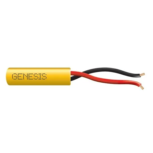 Genesis 21025802 22/2 Stranded Unshielded Cable, Riser, CMR, FT4, 250' (76.2 m) Speed Bag, Yellow