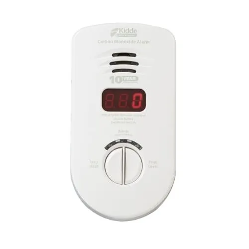 Kidde 21026354 AC/DC CO Plug-In Carbon Monoxide Alarm, 10-Year Sealed Backup Battery