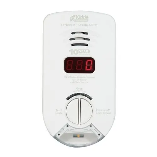 Kidde KN-COP-DP-10YH Worry-Free Hallway Plug-in Carbon Monoxide Detector, Digital Display, Battery Backup