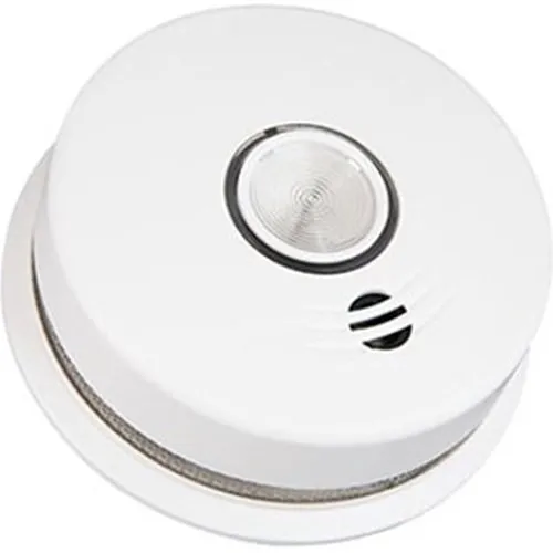 Kidde P4010LACS-W 120V AC/DC Wireless Interconnected Smoke Alarm with Egress Light, Voice Notifications