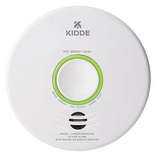 Kidde 21030843 P4010ACSCOAQ-WF Smart Smoke and Carbon Monoxide Detector with Indoor Air Quality Monitor, Hardwired, 10-Year Lithium Backup Battery