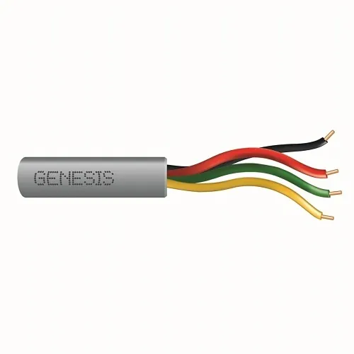 Genesis 21031109 22/4 Solid Unshielded Cable, Riser, CMR, FT4, 1000' (304.8 m) Pull Box, Gray