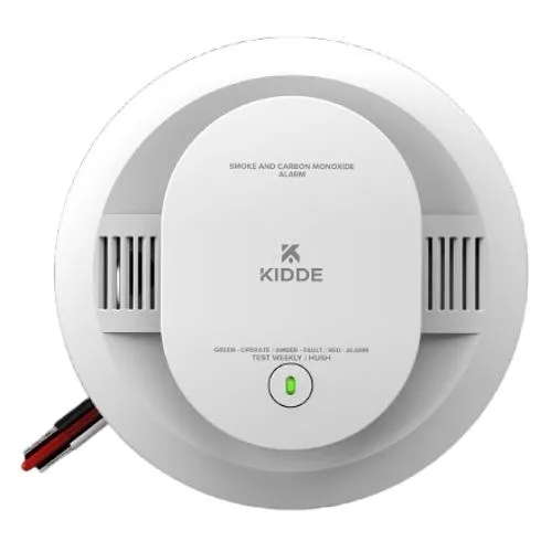 Kidde 21032781 Detect Series 30CUAR-V Combo Smoke with CO Alarm, Hardwired with AA Backup Battery and Voice Alerts
