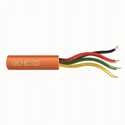 Genesis 21035803 22/4 Solid Unshielded Cable, Riser, CMR, FT4, 500' (152.4m) Speed Bag, Orange