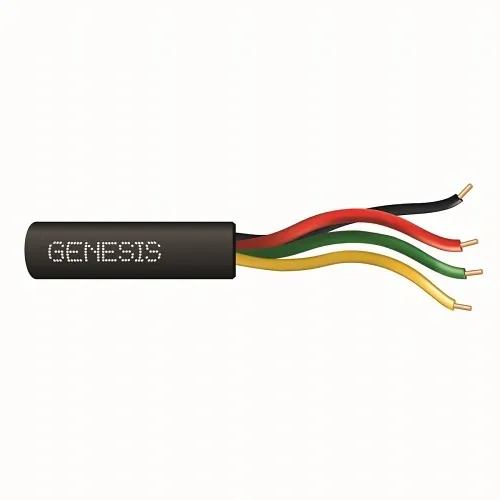 Genesis 21035808 22/4 Solid Unshielded Cable, Riser, CMR, FT4, 500' (152.4m) Speed Bag, Black